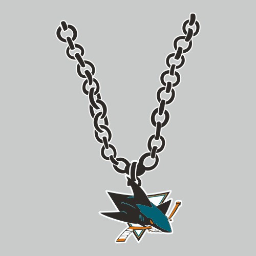 San Jose Sharks Necklace logo iron on paper